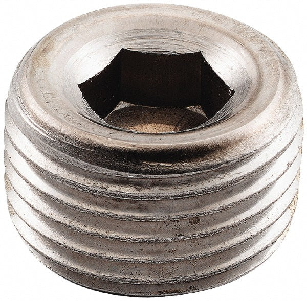 Merit Brass 618B-04 Pipe Hex Countersunk Plug 1/4", 316 & 316L Stainless Steel