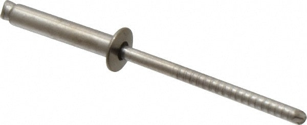 RivetKing FBF48/P100 Open End Blind Rivet Size 48, Dome Head, Stainless Steel Body, Stainless Steel Mandrel