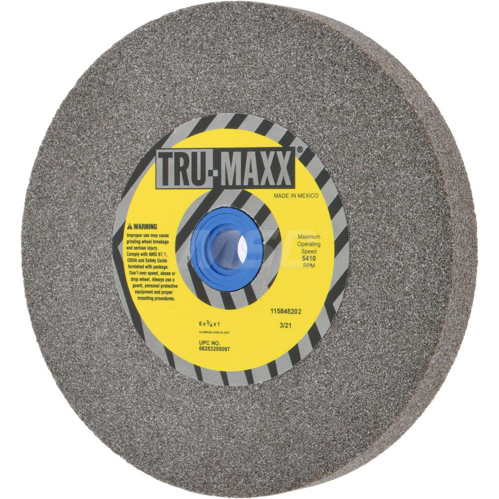 Tru-Maxx 66253255097 Bench & Pedestal Grinding Wheel 6" Dia, 3/4" Thick, 1" Hole Dia, Aluminum Oxide