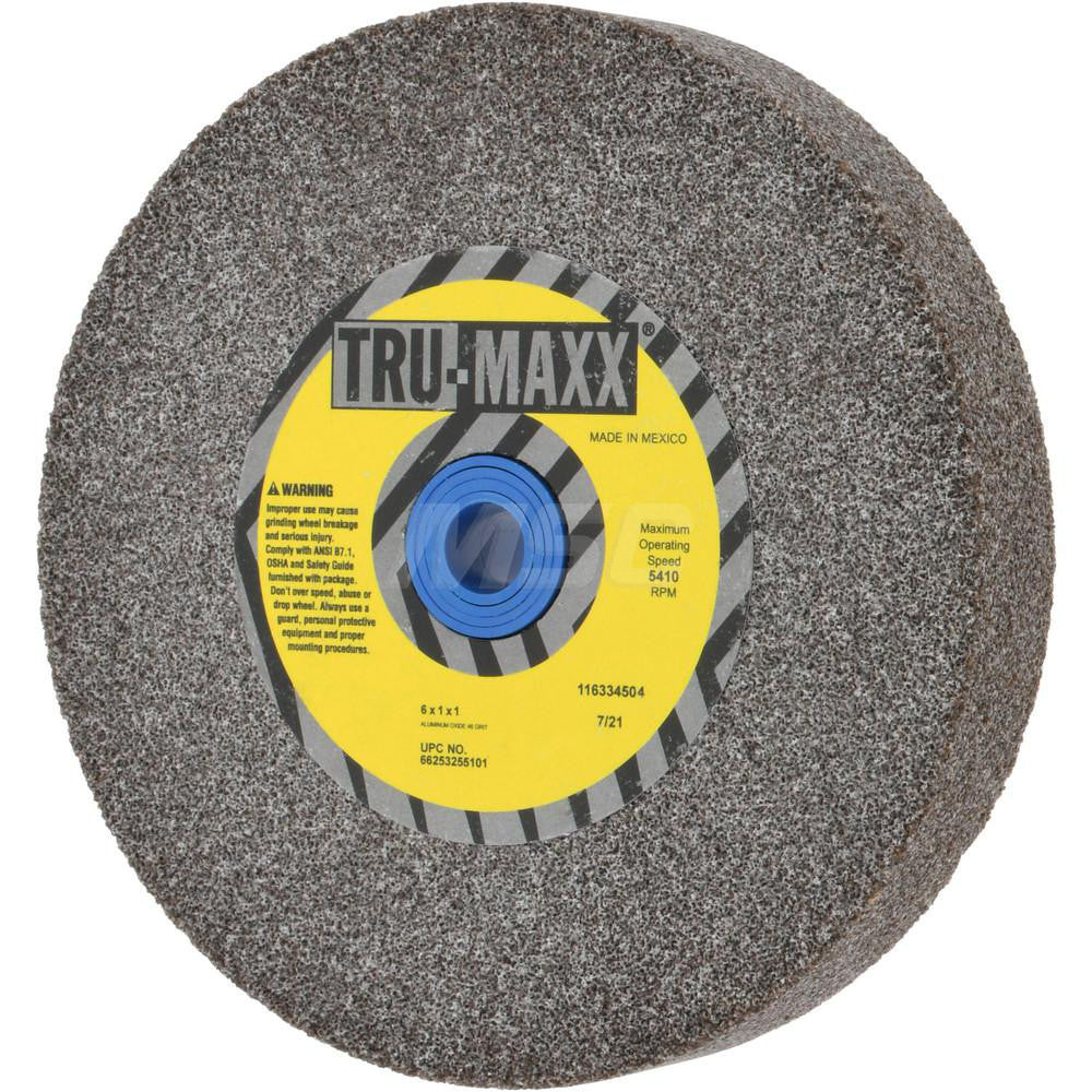 Tru-Maxx 66253255101 Bench & Pedestal Grinding Wheel 6" Dia, 1" Thick, 1" Hole Dia, Aluminum Oxide