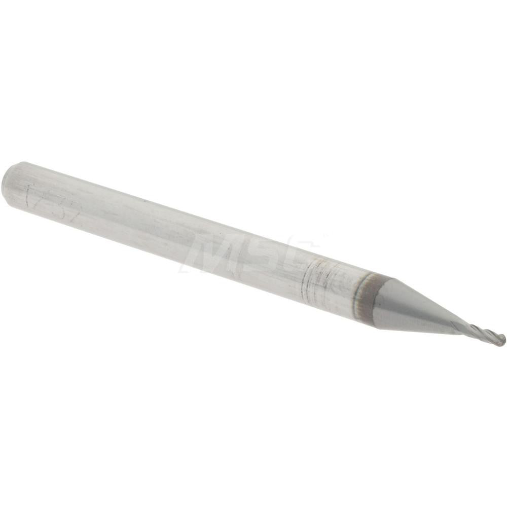 Accupro 70210018 Ball End Mill 0.0312" Dia, 0.0938" LOC, 4 Flute, Solid Carbide