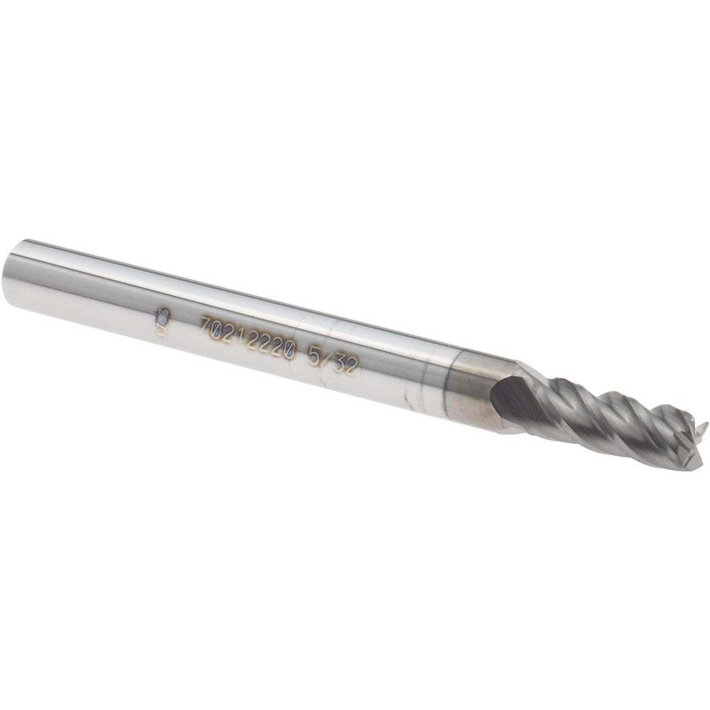 Accupro 70212220 Square End Mill 5/32'' Dia, 3/8'' LOC, 3/16'' Shank Dia, 2'' OAL, 4 Flutes, Solid Carbide