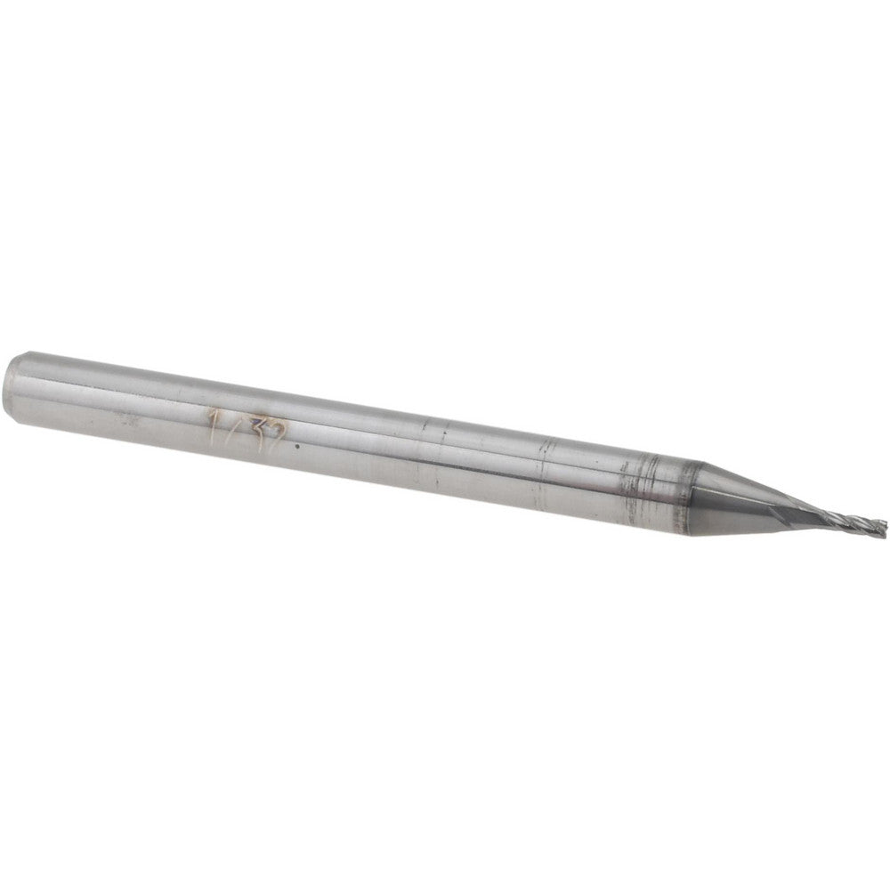 Accupro 70212287 Square End Mill 1/32'' Dia, 3/32'' LOC, 1/8'' Shank Dia, 1-1/2'' OAL, 4 Flutes, Solid Carbide