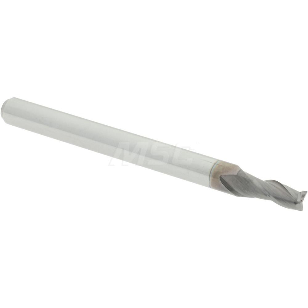Accupro 70212469 Square End Mill 3/32'' Dia, 3/16'' LOC, 1/8'' Shank Dia, 1-1/2'' OAL, 3 Flutes, Solid Carbide