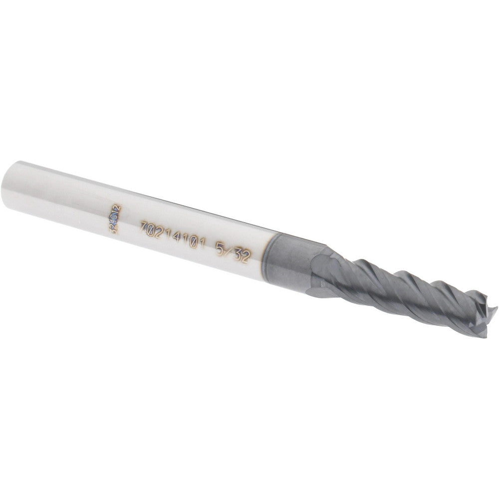 Accupro 70214101 Square End Mill 5/32'' Dia, 1/2'' LOC, 3/16'' Shank Dia, 2'' OAL, 4 Flutes, Solid Carbide