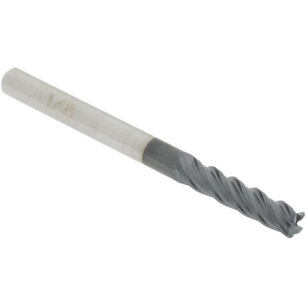 Accupro 70214267 Corner Radius End Mill 1/8" Dia, 1/2" LOC, 0.015" Radius, 4 Flutes, Solid Carbide