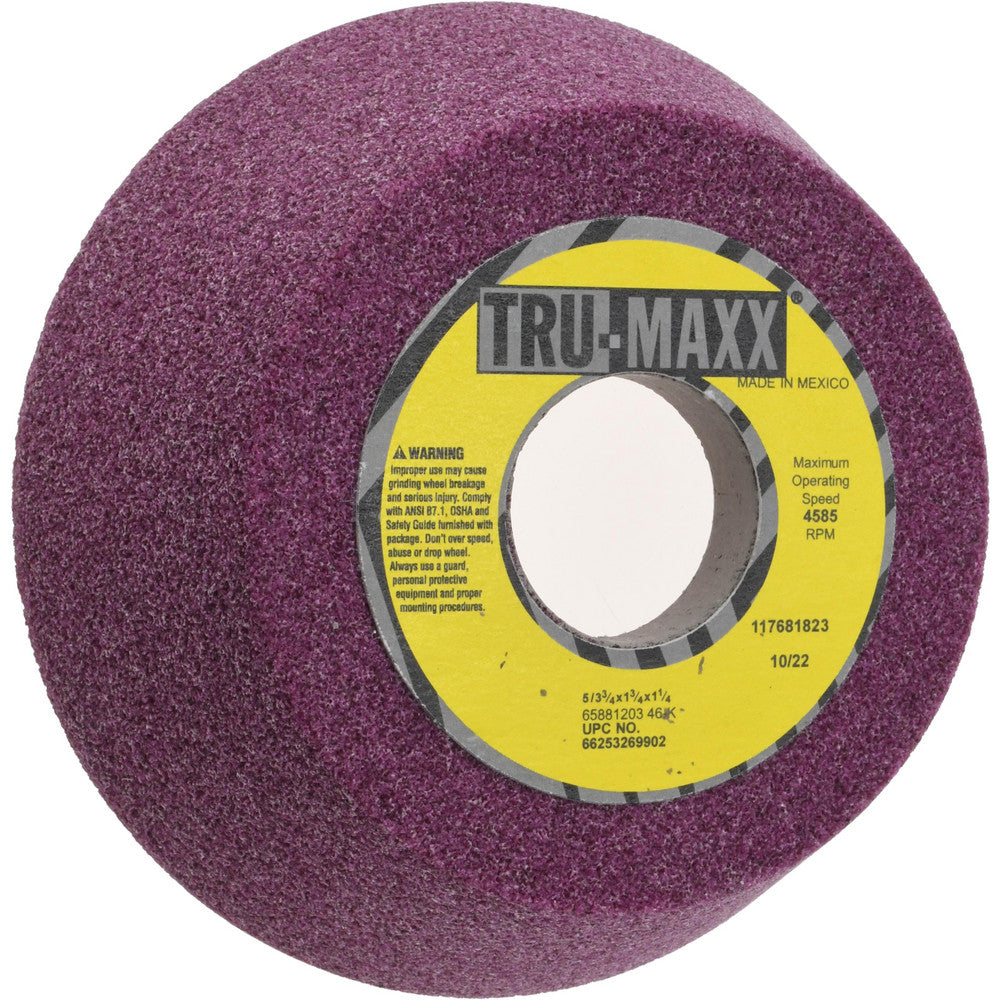 Tru-Maxx 66253269902 Surface Grinding Wheel 5" Dia, 1-3/4" Thick, 1-1/4" Hole, 46 Grit, K Hardness