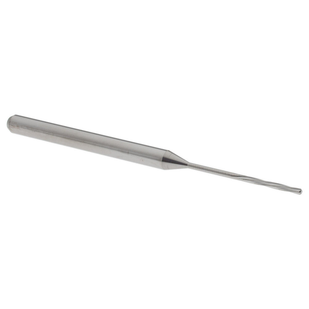 Hertel MR34-0354.281 Chucking Reamer 0.90 mm Dia, 50 mm OAL, 7 mm Flute Length, Spiral Flute, Straight-Cylindrical Shank, Solid Carbide