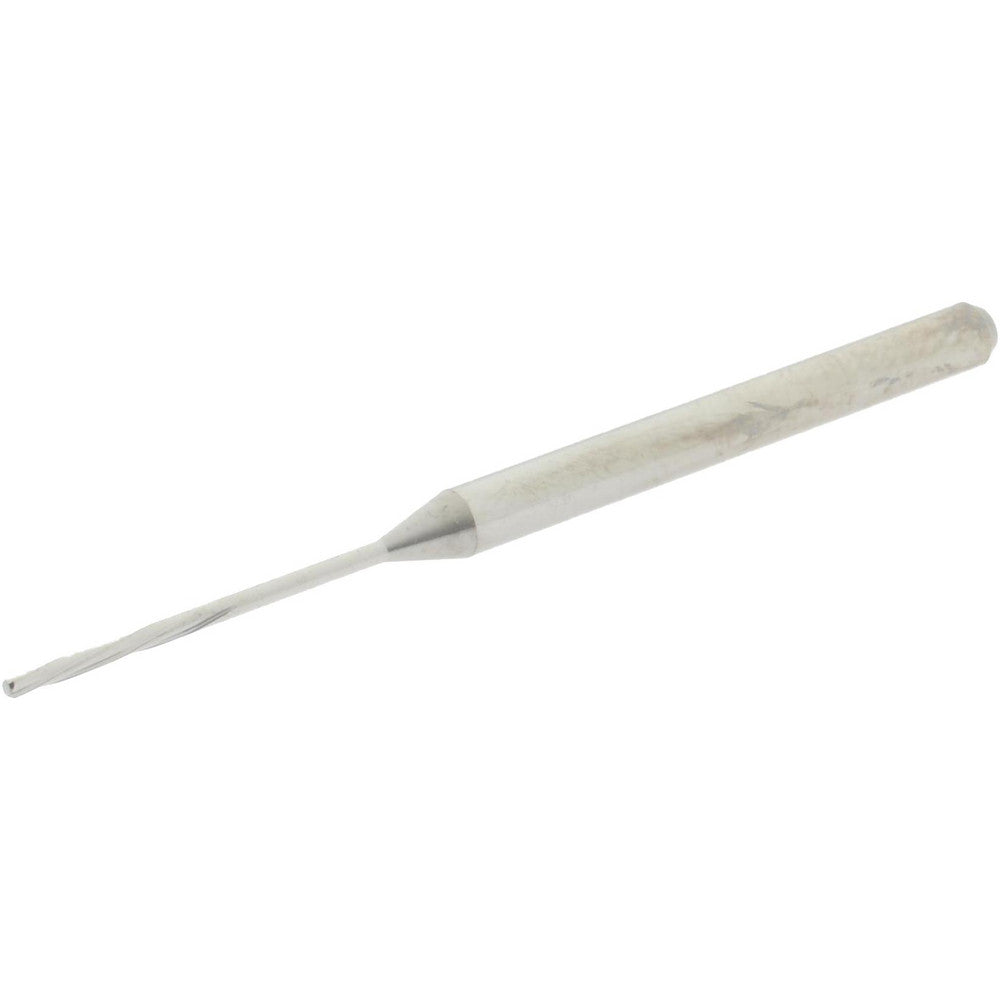 Hertel MR34-0386.281 Chucking Reamer 0.98 mm Dia, 50 mm OAL, 7 mm Flute Length, Spiral Flute, Straight-Cylindrical Shank, Solid Carbide