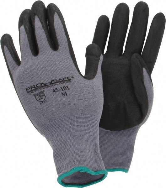 PRO-SAFE 45-101-M Work Gloves PRO-SAFE Size Medium, Nitrile-Coated Nylon, General Purpose