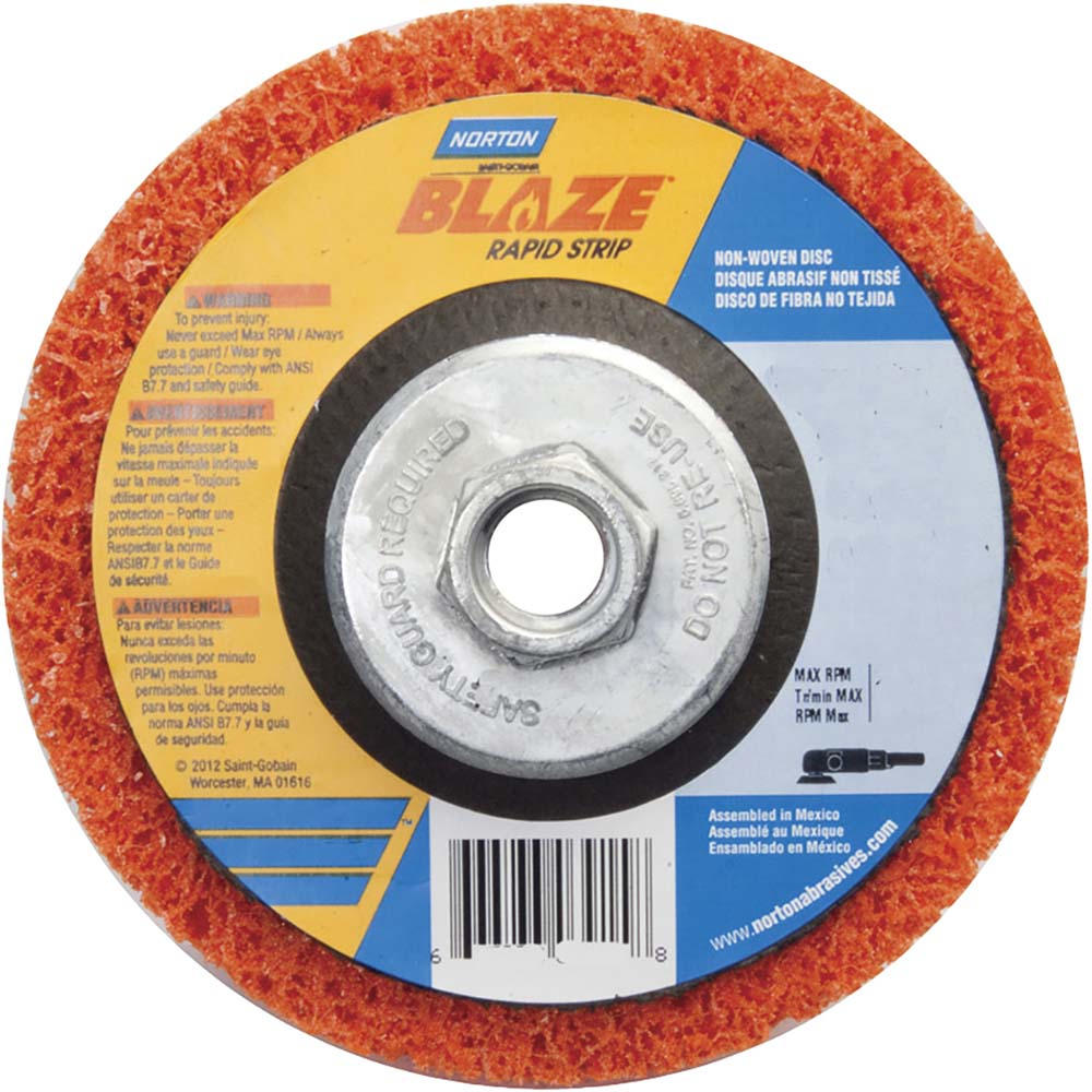 Norton 66623303919 Deburring Disc 7" Dia, Extra Coarse Grade, Aluminum Oxide/Ceramic