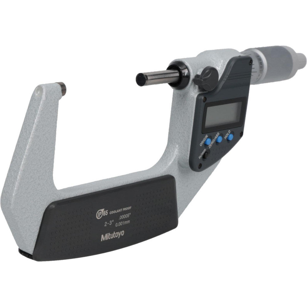 Mitutoyo 293-346-32 Electronic Outside Micrometer 3" Max, Solid Carbide Face, IP65