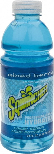 Sqwincher 159030530 Activity Drink 20 oz, Bottle, Mixed Berry, Ready-to-Drink Yields 20 oz