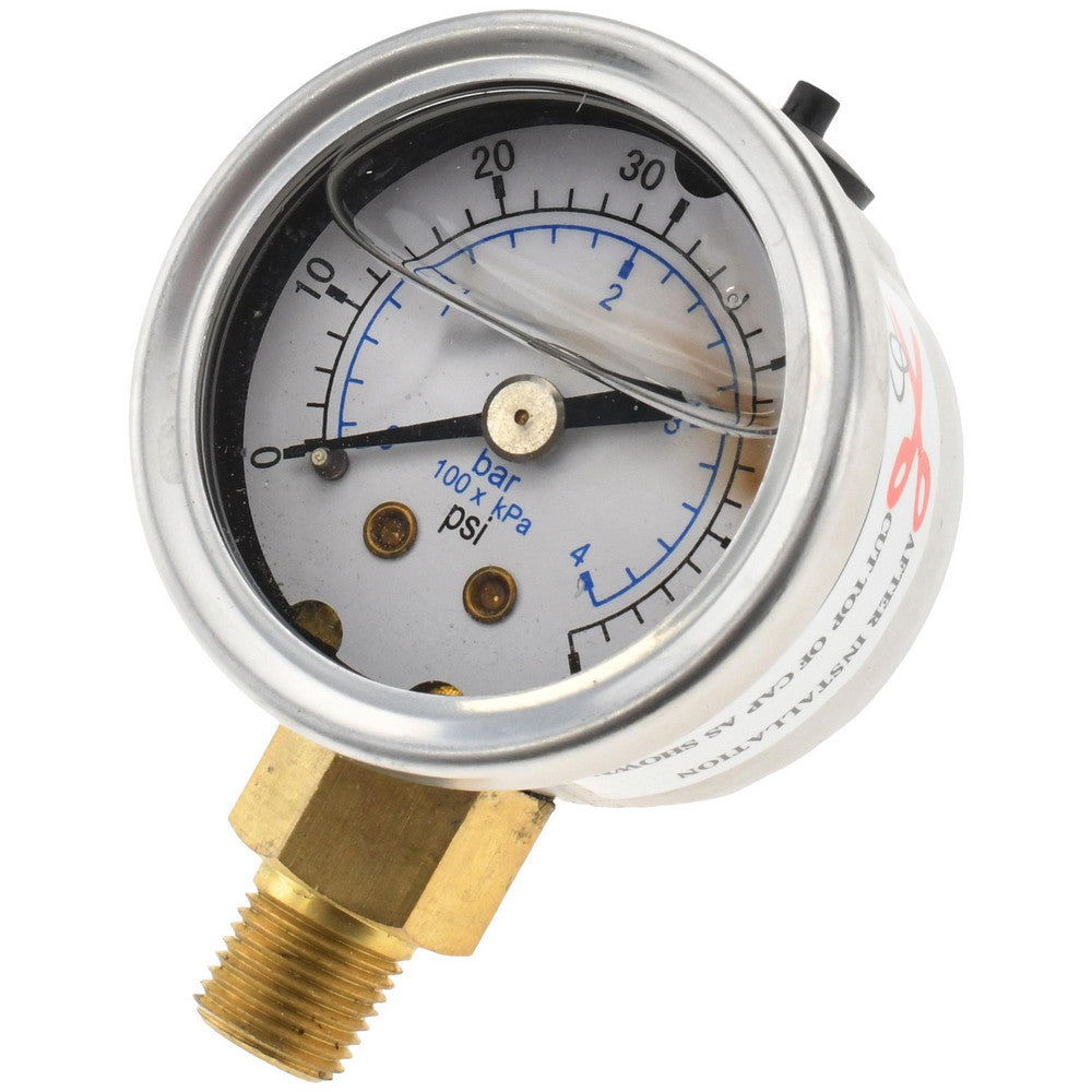 Value Collection 115AL15060 Pressure Gauge 1-1/2" Dial, 60 psi, 1/8" Thread, NPT, Lower Mount