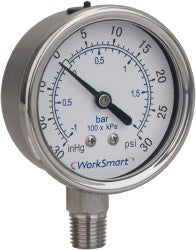 Value Collection 115AL25300 Pressure Gauge 2-1/2" Dial, 300 psi, 1/4" Thread, NPT, Lower Mount