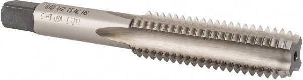 Widia 2749540 Straight Flutes Tap 1/2-13, UNC, 4 Flutes, Bottoming, 3B, High Speed Steel, Bright/Uncoated