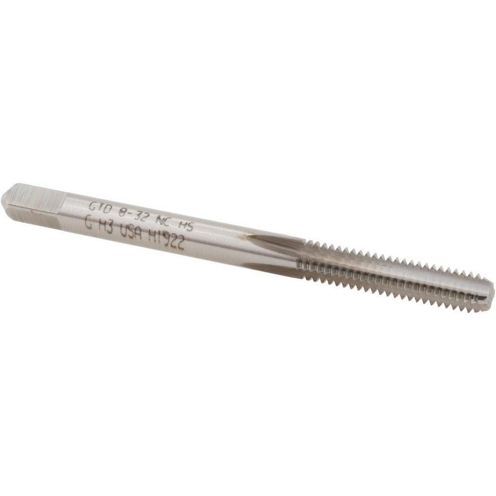 Widia 2748781 Straight Flute Tap #8-32 UNC, 4 Flute, Bottoming Chamfer, 2B Class of Fit, HSS, Bright/Uncoated Finish