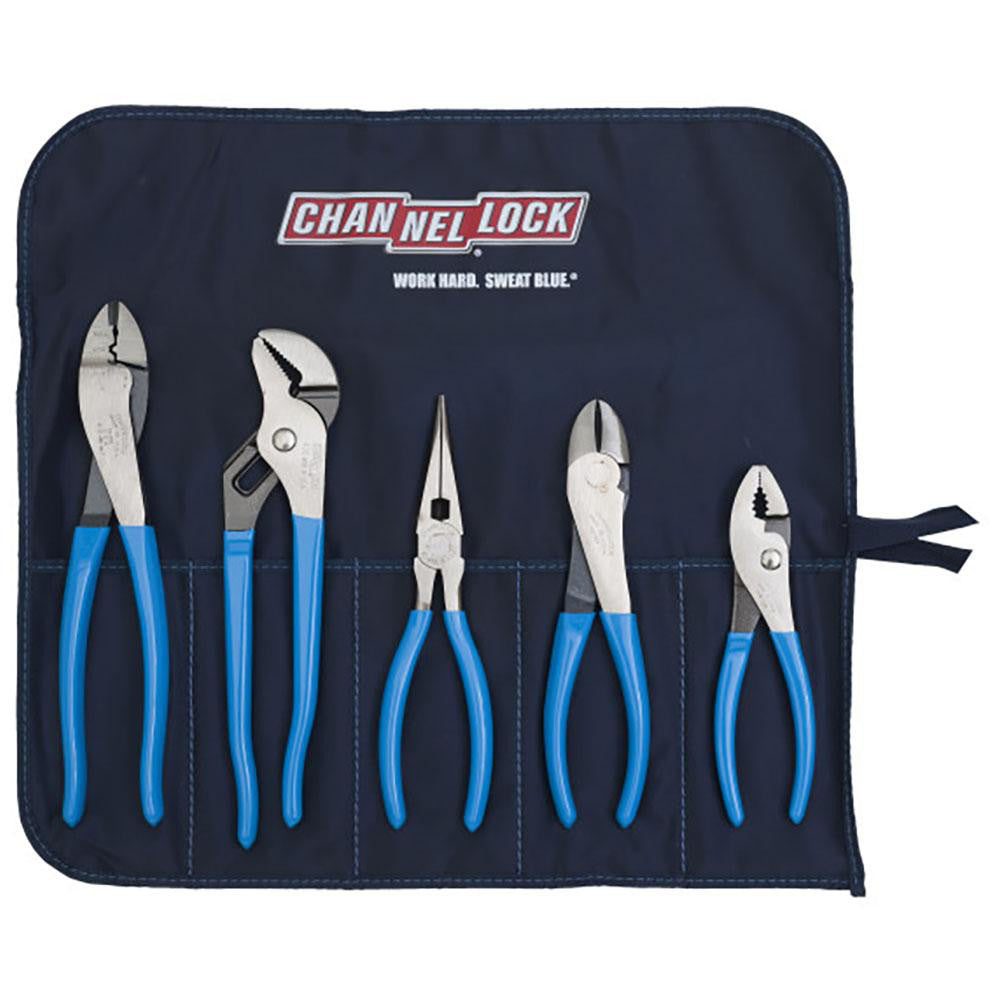 Channellock Tool Roll 1 Plier Set 5 Pc, Assortment