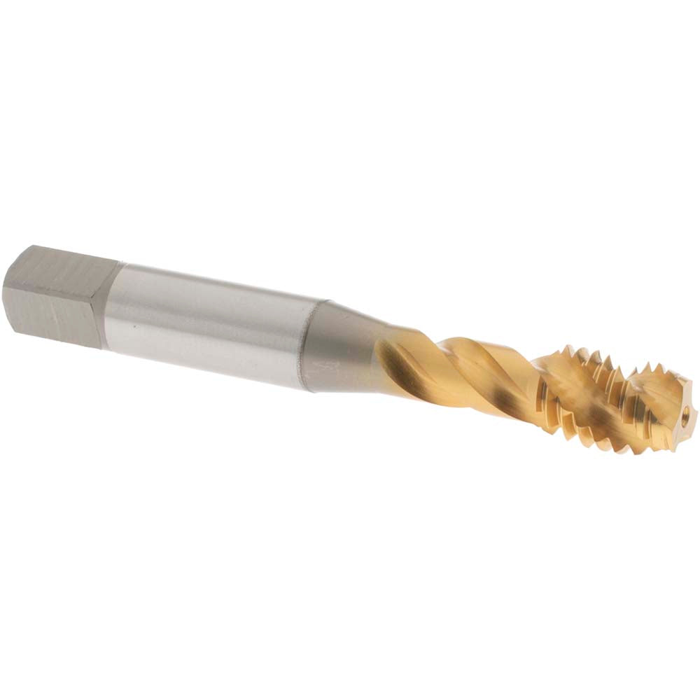 OSG 1733005 Spiral Flute Tap 3/8-16 UNC, 3 Flutes, Modified Bottoming, 3B Class of Fit, Vanadium High Speed Steel, TIN Coated