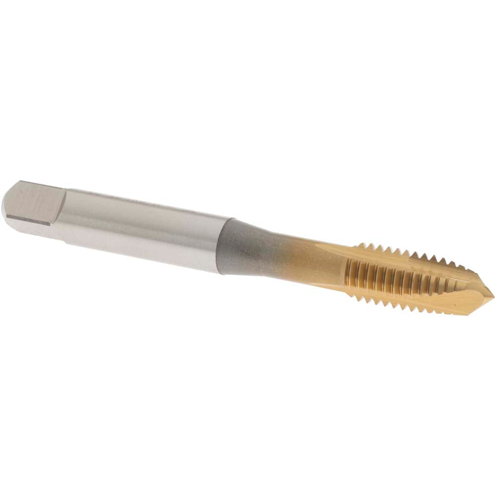 OSG 1751305 Spiral Point Tap M8x1.25 Metric Coarse, 3 Flutes, Plug, 6H Class of Fit, Vanadium High Speed Steel, TiN Coated