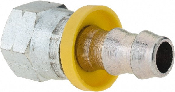 Parker PP-00051 Barbed Push-On Hose Female Swivel 5/8-18 UNF, Steel, 3/8" Barb