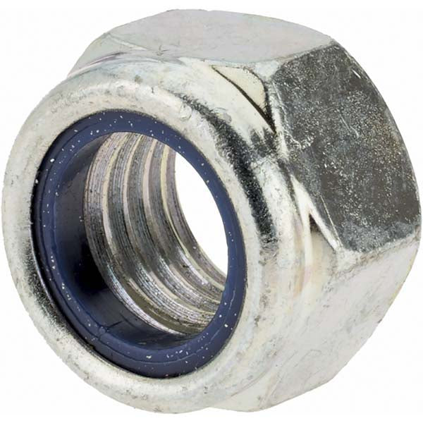 Value Collection B10086 Hex Lock Nut Insert, Nylon Insert, Grade 8 Steel, Zinc-Plated