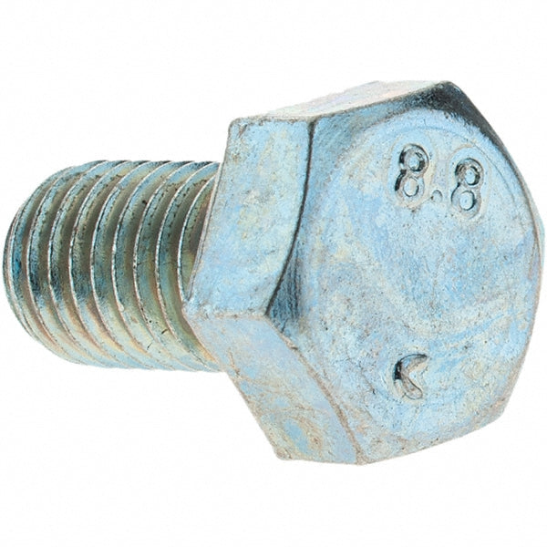 Value Collection MP42045 Hex Head Cap Screw M7 x 1.00 x 12 mm, Grade 8.8 Steel, Zinc-Plated