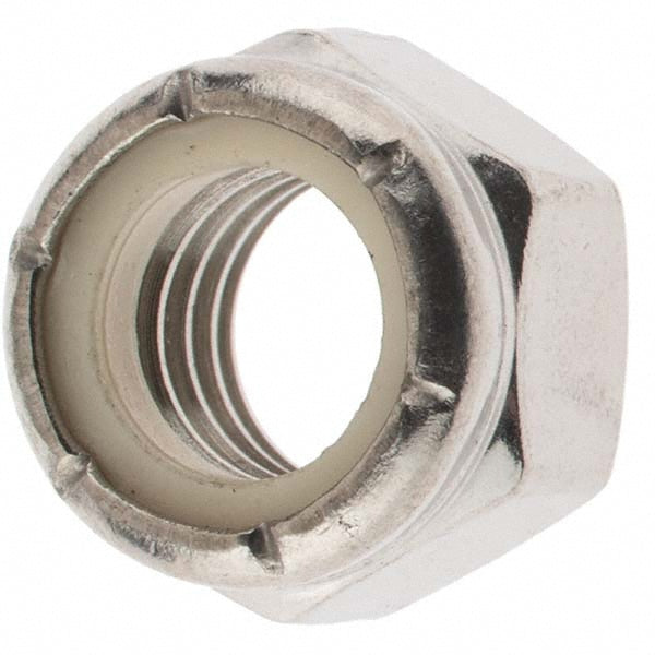 Value Collection 30637 Hex Lock Nut Insert, Nylon Insert, 7/16-14, Grade 316 Stainless Steel