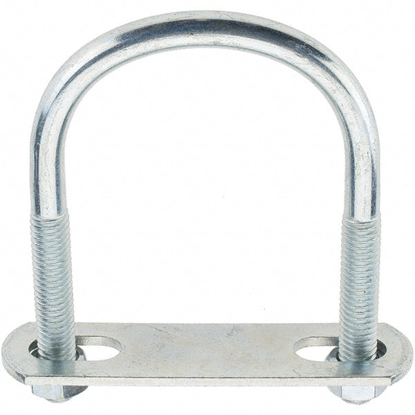 Value Collection C32818 Round U-Bolt Without Mount Plate, 3/8-16 UNC, 1-3/4" Thread Length, for 2" Pipe, Steel