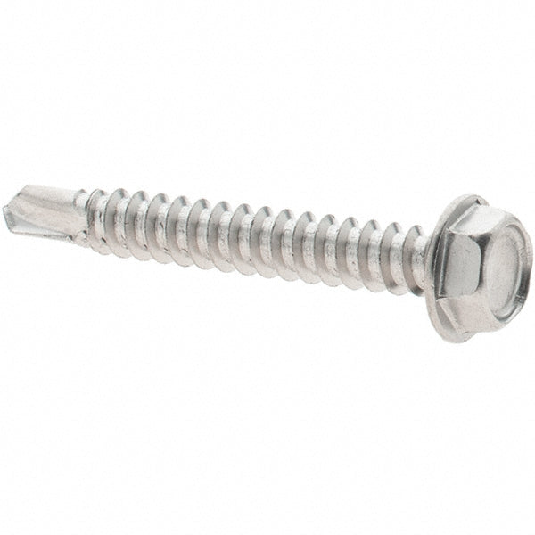 Value Collection 95574 #8, Hex Washer Head, Hex Drive, 1-1/4" Length Under Head, #2 Point, Self Drilling Screw