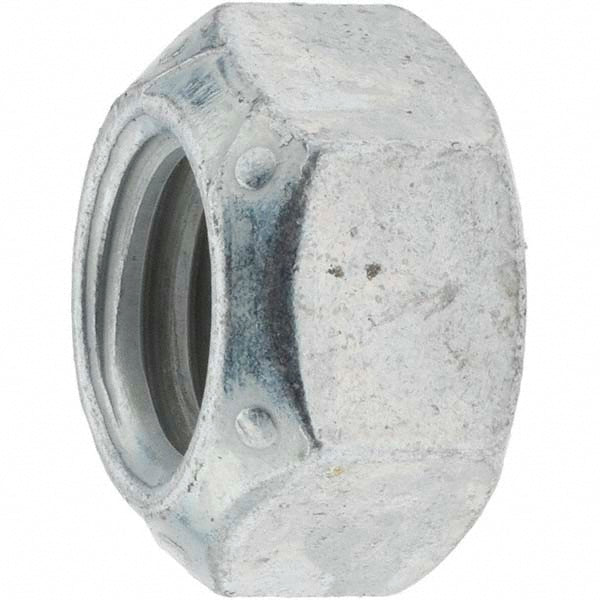 Value Collection KP66133 Hex Lock Nut Distorted Thread, 5/8-11, Grade C Steel, Zinc-Plated with Wax