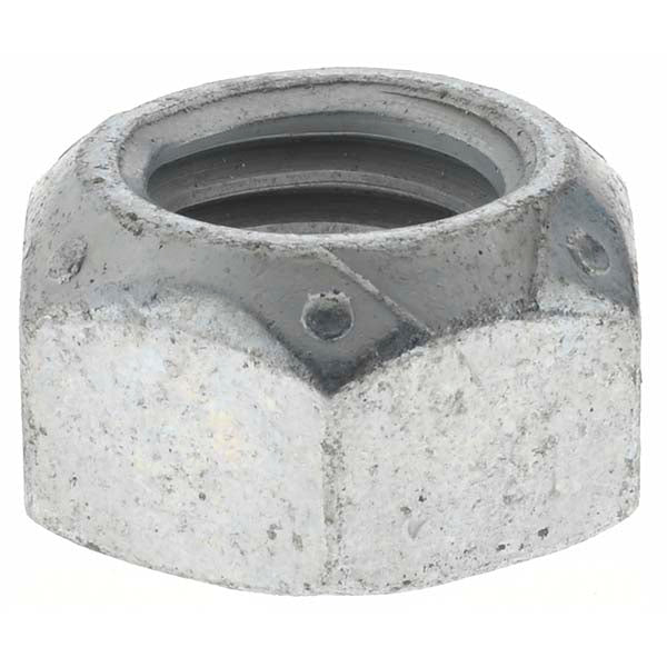 Value Collection KP66132 Hex Lock Nut Distorted Thread, 9/16-12, Grade C Steel, Zinc-Plated with Wax