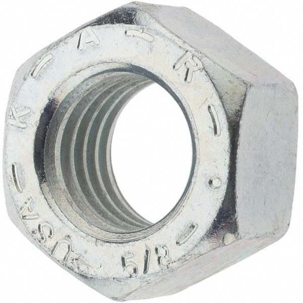 Value Collection KP86165 Hex Nut 5/8-11, Grade 8 Steel, Zinc Yellow Dichromate Finish