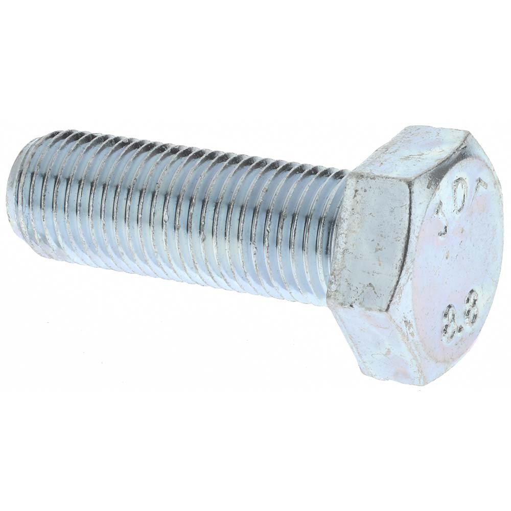 Value Collection 42342 Hex Head Cap Screw M12 x 1.25 x 30 mm, Grade 8.8 Steel, Zinc-Plated