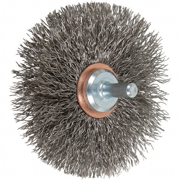 PFERD 79182913 Wheel Brush 3" Wheel Dia, 5/8" Face Width, 0.014" Wire Dia, Crimped