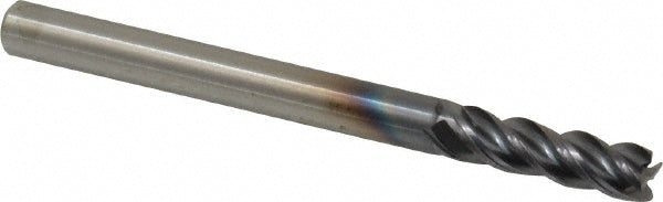 Kennametal 4047706 Square End Mill 3/16'' Dia, 5/8'' LOC, 3/16'' Shank Dia, 2-1/4'' OAL, 4 Flutes, Solid Carbide