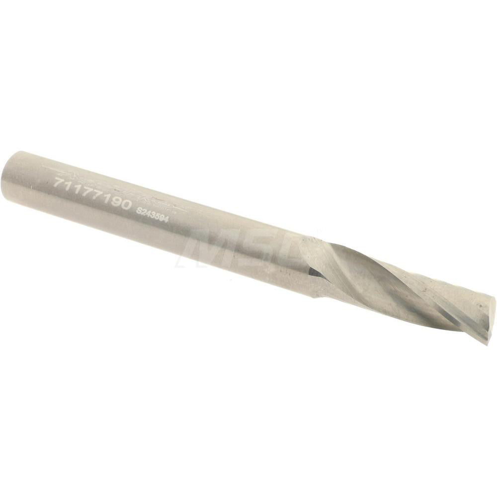 Accupro 71177190 Spiral Router Bit 0.25" Dia, 0.75" LOC, 1/4" Shank Dia, Upcut