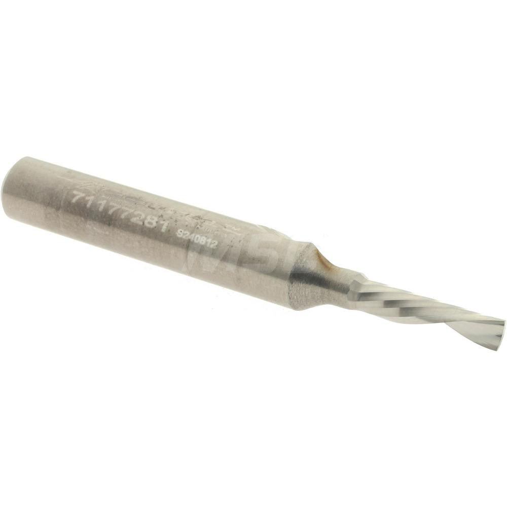Accupro 71177281 Spiral Router Bit 0.125" Dia, 0.5" LOC, 1/4" Shank Dia, Downcut