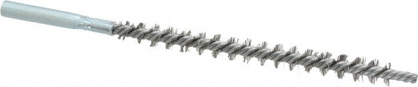 Schaefer Brush 43502 Double Stem/Single Spiral Tube Brush 1/4" Dia, 4-1/2" OAL, Stainless Steel Bristles