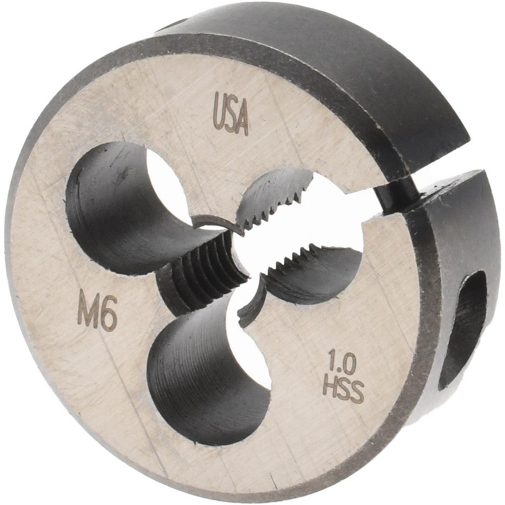 Cle-Line C65801 Round Die M6x1, 1" OD, High Speed Steel