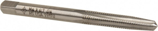 Cleveland C54246 M4x0.70 Taper RH 6H D4 Bright High Speed Steel 4-Flute Straight Flute Hand Tap