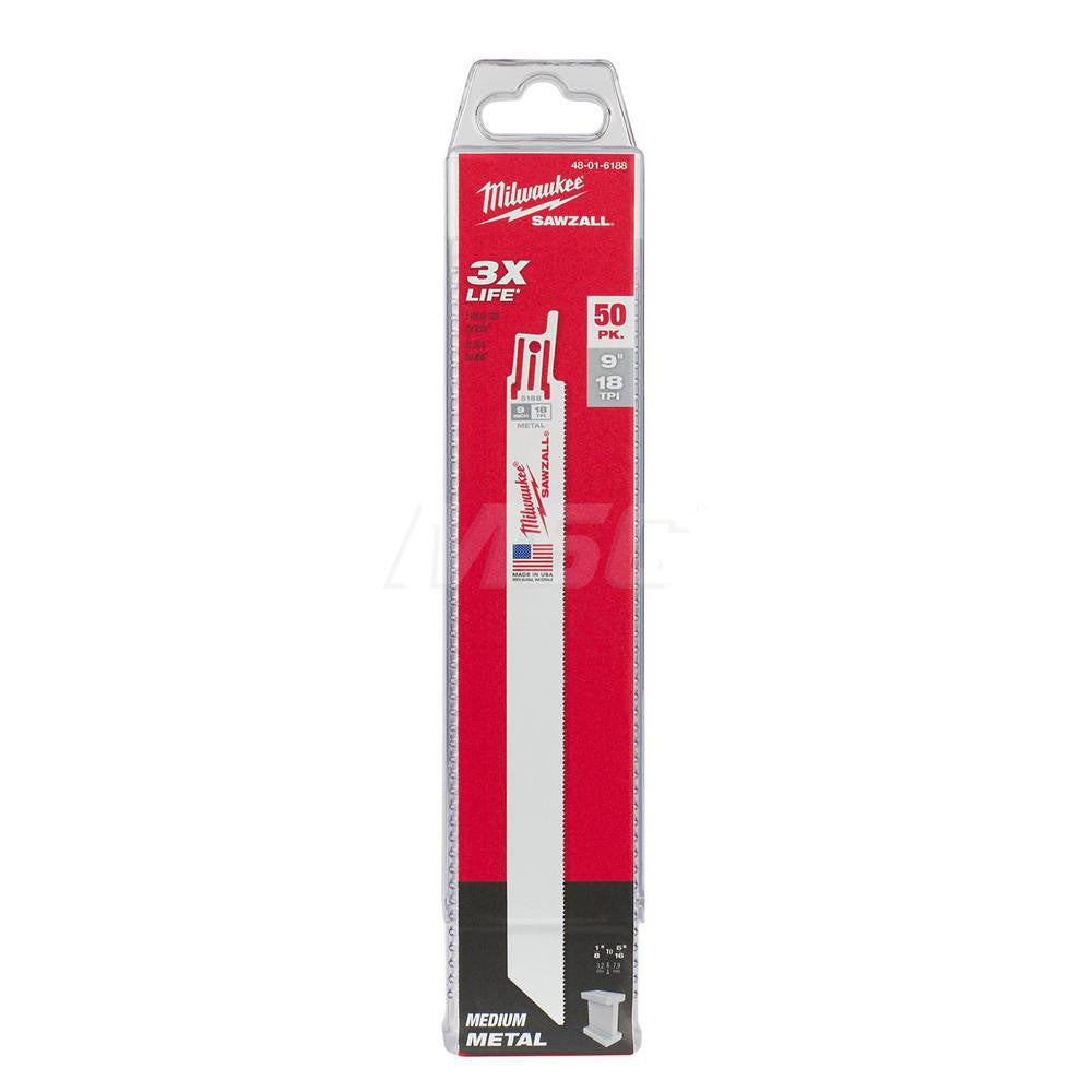 Milwaukee Tool 48-01-6188 Reciprocating Saw Blade 9" Long, 3/4" Wide, Bi-Metal