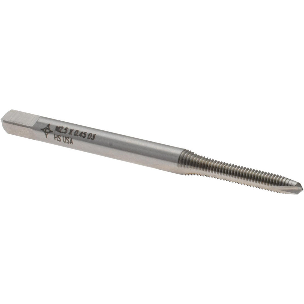 Cleveland C57044 Spiral Point Tap M2.5 x 0.45, Metric Coarse, 2 Flutes, Plug, 6H, High Speed Steel, Bright Finish