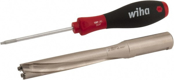 Sumitomo 5L00W0H Replaceable-Tip Drill 16.51 to 17.5 mm Dia, 3.78" Max Depth, 3/4" Weldon Flat Shank