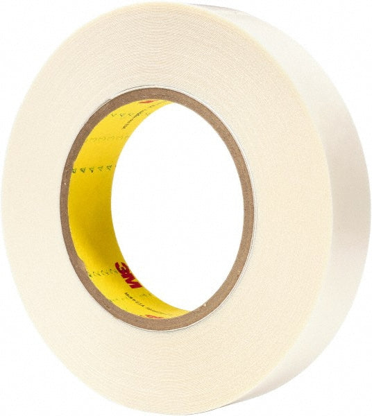 3M 7000123506 White Double-Sided Synthetic Rubber Tape 1" Wide, 36 yd Long, 9 mil Thick, Synthetic Rubber Adhesive