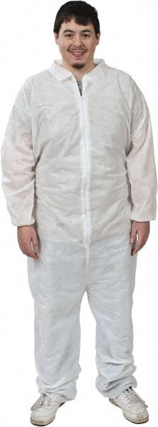 PRO-SAFE 71897433 Disposable Coveralls Size 2X-Large, 1.6 oz, SMS, Zipper Closure