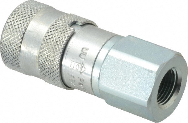 Parker FEM-371-6FP Hydraulic Hose Coupler No Lock Female Pipe Thread Coupler3/8", 3/8-18, 3,625 psi