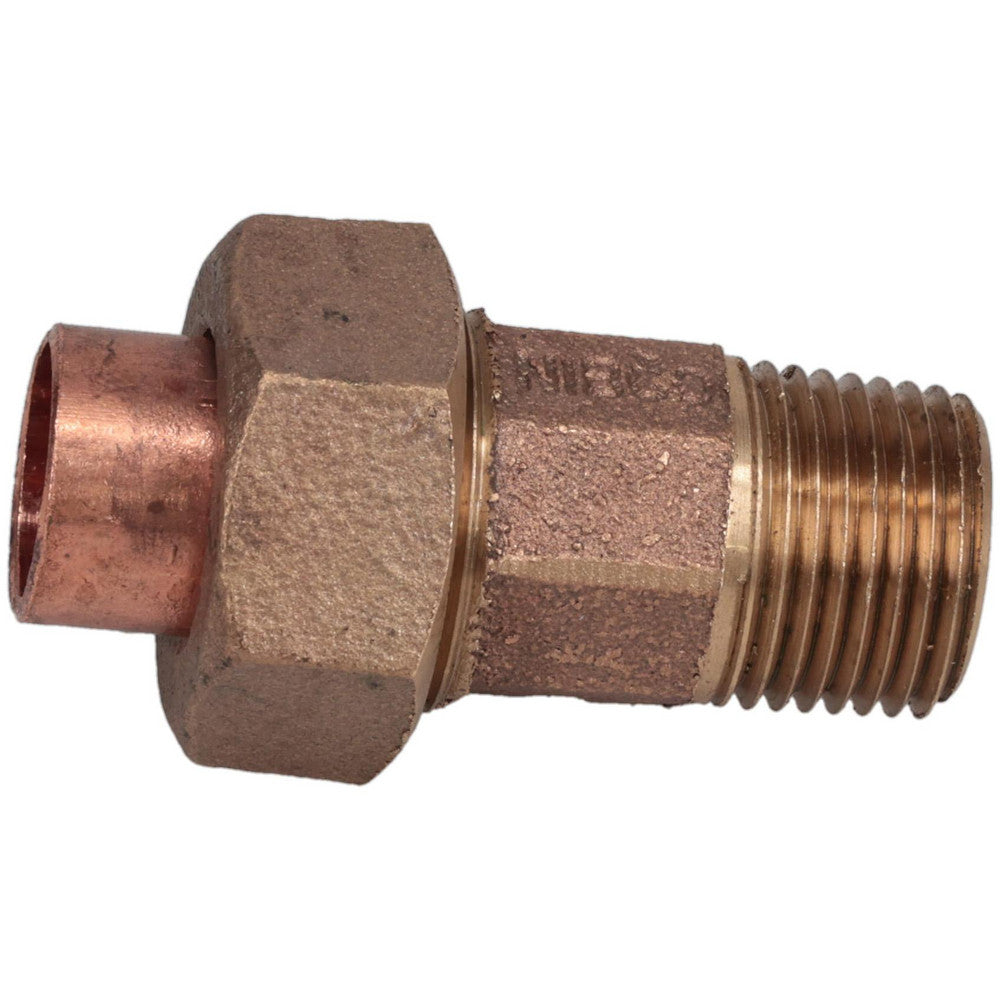 NIBCO B260100 Cast Copper Pipe Union 1/2" Fitting, C x M, Pressure Fitting