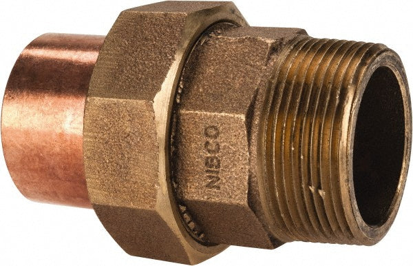 NIBCO B260550 Cast Copper Pipe Union 1-1/2" Fitting, C x M, Pressure Fitting