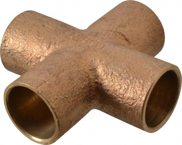 NIBCO B270500 Cast Copper Pipe Cross 1/2" Fitting, C x C x C, Pressure Fitting